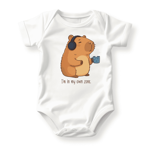 I'm In My Own Zone Baby Bodysuit, Newborn Outfit, Baby Clothes, Gift for Children 3-6m White