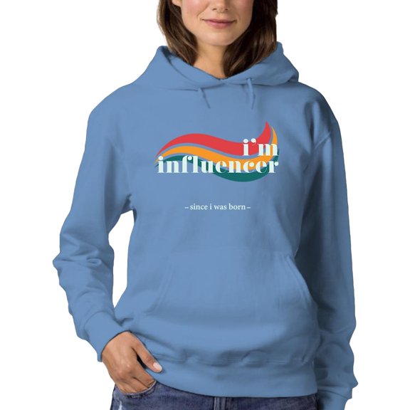 I'm Influencer Banner Hoodie Women -Image by Shutterstock, Female XX-Large