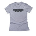 thumbnail image 1 of I'm Innocent - My Sister Did It - Sibling Incrimination Women's Cotton Grey T-Shirt, 1 of 2