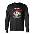 thumbnail image 1 of I'm Into Fitness. Fitness Whole Pizza In My Mouth Sarcastic Novelty Gift Idea Adult Humor Funny Men's Long Sleeve Shirts, 1 of 3