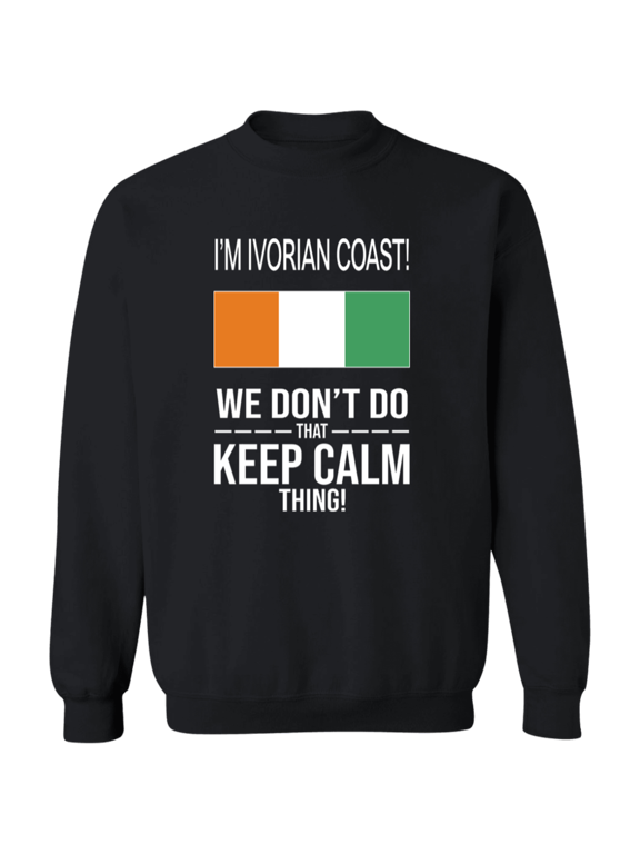 I'm Ivorian Coast Ivory Coast Flag Pride Funny Heritage Crewneck Pullover Sweatshirt