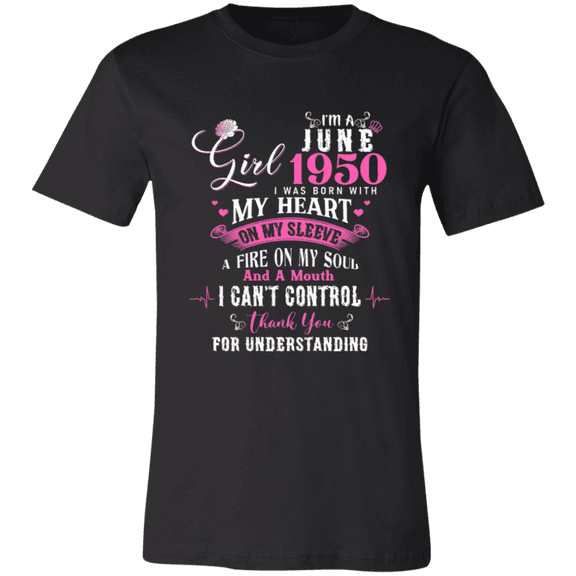 I'm June Girl 1950 Birthday 76Th Bday Decorations 76 Years Old Women T-Shirt