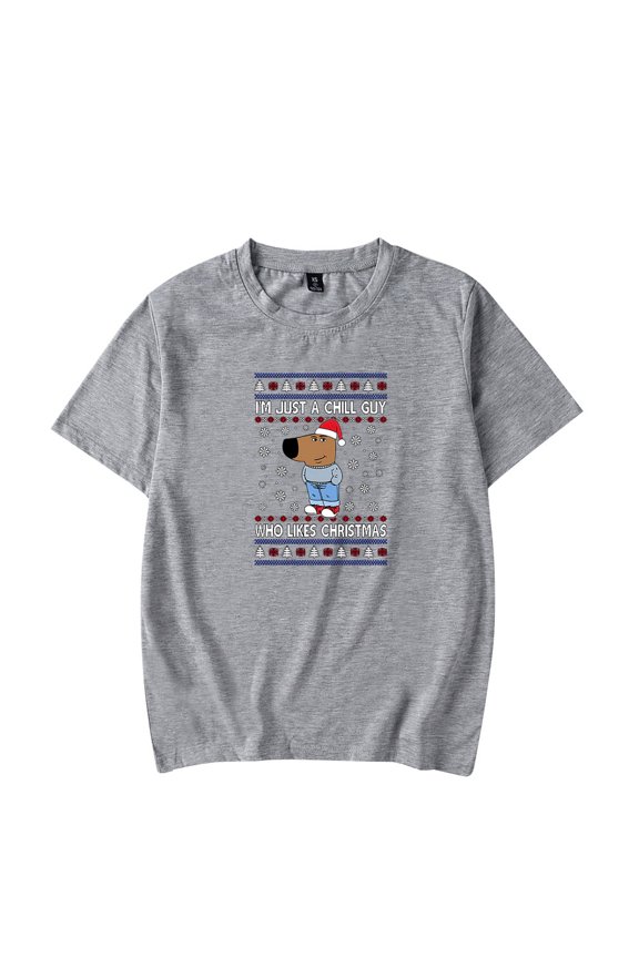 I'm Just A Chill Guy Christmas Day Merch T-Shirt Women/Men Unisex Summer Short Sleeve Tshirt Fashion Cosplay Streetwear