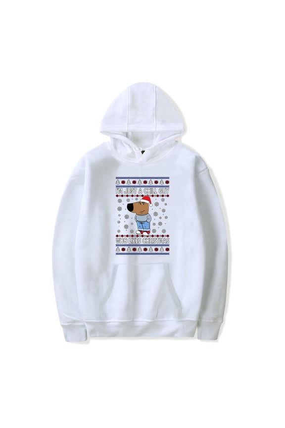 I'm Just A Chill Guy Christmas Hoodies Merch Men/Women Unisex Winter Long Sleeve Sweatshirt Hooded Fashion Streetwear Top