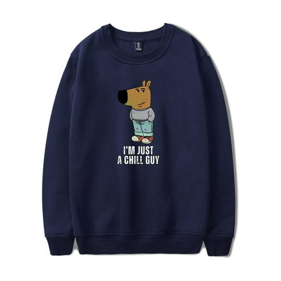 I'm Just A Chill Guy Merch Long Sleeve Crewneck Sweatshirt For Men/Women Unsiex Fashion Cosplay Streetwear