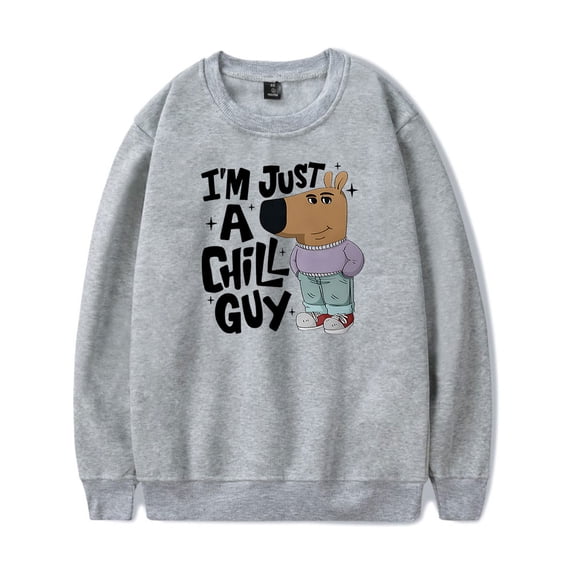 I'm Just A Chill Guy Merch Long Sleeve Crewneck Sweatshirt For Men/Women Unsiex Fashion Winter Streetwear Top