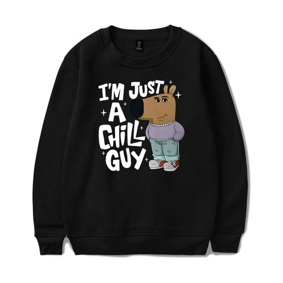 I'm Just A Chill Guy Merch Long Sleeve Crewneck Sweatshirt For Men/Women Unsiex Fashion Winter Streetwear Top
