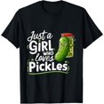 thumbnail image 1 of I'm Just A Girl Who Loves Pickles For Funny Pickle Lovers T-Shirt, 1 of 4