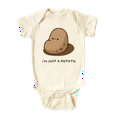 thumbnail image 1 of I'm Just A Potato Baby Onesie® Funny Baby Clothes for Baby Outfit for Baby Shower Gift for Newborn 0-3m Natural, 1 of 2