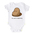 thumbnail image 1 of I'm Just A Potato Baby Onesie® Funny Baby Clothes for Baby Outfit for Baby Shower Gift for Newborn 18m White, 1 of 2