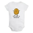 thumbnail image 1 of I'm Just A Potato Funny Rompers Newborn Bodysuits Infant Baby Jumpsuits Childs Clothes Kids Graphic One-Piece Outfits, 1 of 5