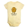 thumbnail image 1 of I'm Just A Potato Funny Rompers Newborn Bodysuits Infant Baby Jumpsuits Childs Clothes Kids Graphic One-Piece Outfits, 1 of 5