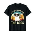 thumbnail image 1 of I'm Just Here For The Boos Funny Halloween Beer Lovers Drink Women Men Short Sleeve Casual Black T-Shirt, 1 of 5