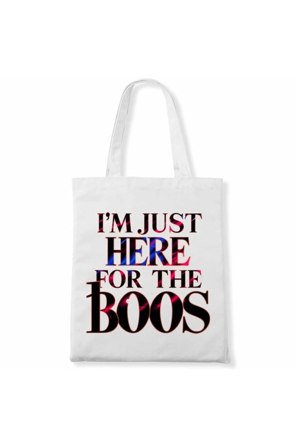 I'm Just Here For The Boos Halloween Tote Bag Canvas 2Pcs