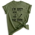 thumbnail image 1 of I'm Just Here For The Boos Shirt, Unisex Women's Men's Shirt, Funny Horror T-shirt, Ghost Shirt, Heather Military Green, Small, 1 of 6