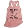 thumbnail image 1 of I'm Just Here For The Boos Tank Top, Ladies Racerback Tank Top, Halloween Tank, Ghost Tank, Desert Pink, XX-Large, 1 of 3
