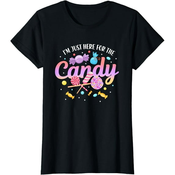 I'm Just Here For The Candy Funny Halloween Food Humor T-Shirt