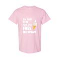thumbnail image 1 of I'm Just Here For The Free Ice Cream Cruise Ship Vacation Funny Sweet T-Shirt, for men & women, up to size 5XL, 1 of 3