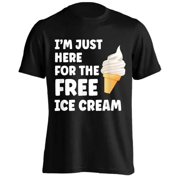I'm Just Here For The Free Ice Cream Funny Cruise 2025 T-Shirt