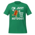 thumbnail image 1 of I'm Just Here For The Hot Dogs Shirt Funny Hotdog T-Shirt Funny Hot Dog Lover Shirt Hot Dog Apparel Foodie Shirt Hotdogs (Kelly, 2XL), 1 of 1