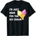 thumbnail image 1 of I'm Just Here For The Ice Cream Soft Serve Waffle Cone T-Shirt, 1 of 3