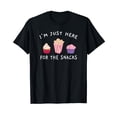 thumbnail image 1 of I'm Just Here For The Snacks Food Cook Funny Family Vacation Black T-Shirt, 1 of 5