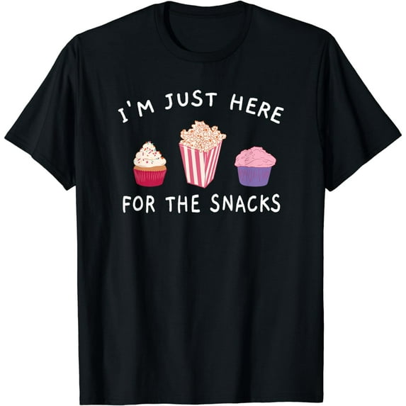 I'm Just Here For The Snacks Food Cook Funny Family Vacation T-Shirt