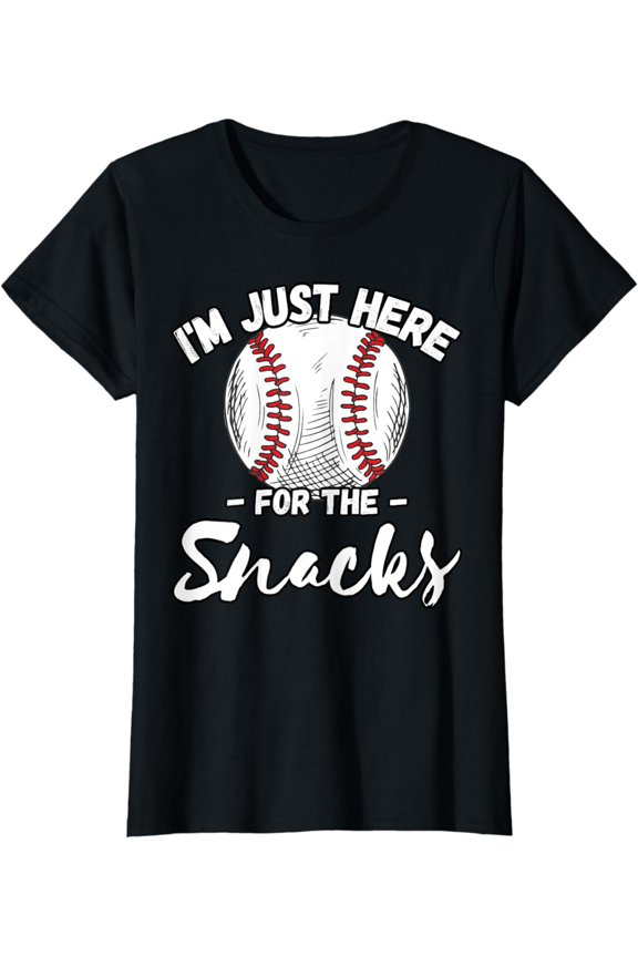 I'm Just Here For The Snacks Funny Fantasy Baseball League T-Shirt