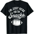 thumbnail image 1 of I'm Just Here For The Snacks Funny Fantasy Football League T-Shirt Black Medium, 1 of 4