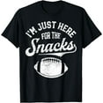 thumbnail image 1 of I'm Just Here For The Snacks Funny Fantasy Football League T-Shirt mens t shirt，black，women，funny，misfits，men，journey，t-shirt, 1 of 4