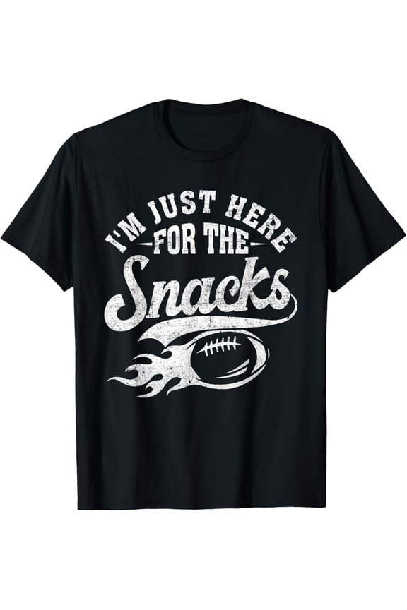I'm Just Here For The Snacks Funny Vintage Fantasy Football T-Shirt