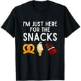 thumbnail image 1 of I'm Just Here For The Snacks Shirt Funny Snack Lover Gift T-ShirtMen and women, Black T-shirt, size: Extra large, 1 of 4
