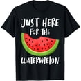 thumbnail image 1 of I'm Just Here For The Watermelon Funny Summer Melon Lover T-ShirtPure cotton short-sleeved shirts for both men and women, 1 of 6