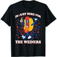 thumbnail image 1 of I’m Just Here For The Weiners 4th Of July T-Shirt Tops Tee, 1 of 4