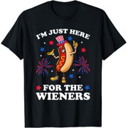 I'm Just Here For The Wieners Hot Dog Funny 4Th Of July T-Shirt