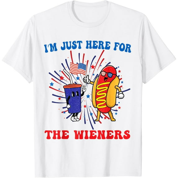 I'm Just Here For The Wieners T-Shirt Tops Tee