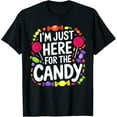 thumbnail image 1 of I'm Just Here for the Candy Halloween Pun Lollipop T-Shirt, 1 of 4