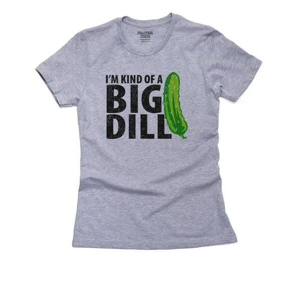 I'm Kind Of A Big Dill - Funny Pickle Pun Women's Cotton Grey T-Shirt
