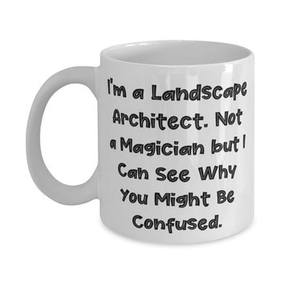 I'm a Landscape Architect. Not a Magician but I Can. 15oz Mug, Landscape Architect Present From Boss, Gag Cup For Coworkers, Unique landscape architect gifts, Gifts for landscape architects,