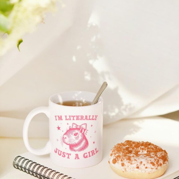 I'm Literally Just A Girl Mug, Funny Coffee Mug, Best Friend Mug, Funny Office Mug, Funny Quote Mug, hip Gift, Colleague Gift.