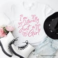 thumbnail image 1 of I'm Literally Just a Girl T-Shirt, Trendy White and Black Coquette Bow Tee for Girly Aesthetics, 1 of 8
