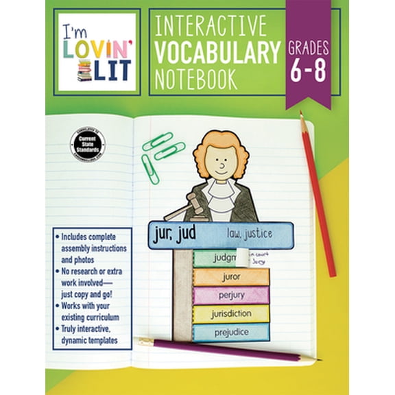 Pre-Owned I'm Lovin' Lit Interactive Vocabulary Notebook, Grades 6 - 8: Greek and Latin Roots and Affixes (Paperback) 1483849368 9781483849362