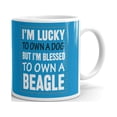 thumbnail image 1 of I'm Lucky to Own a Dog But I'm Blessed to Own a Beagle Coffee Tea Ceramic Mug Office Work Cup Gift 15 oz, 1 of 3