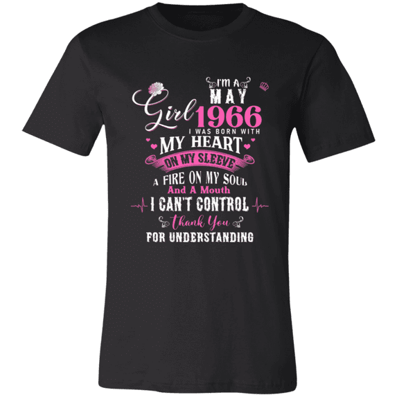 I'm May Girl 1966 Birthday 60Th Bday Decorations 60 Years Old Women T-Shirt