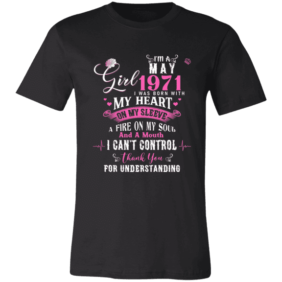 I'm May Girl 1971 Birthday 55Th Bday Decorations 55 Years Old Women T-Shirt