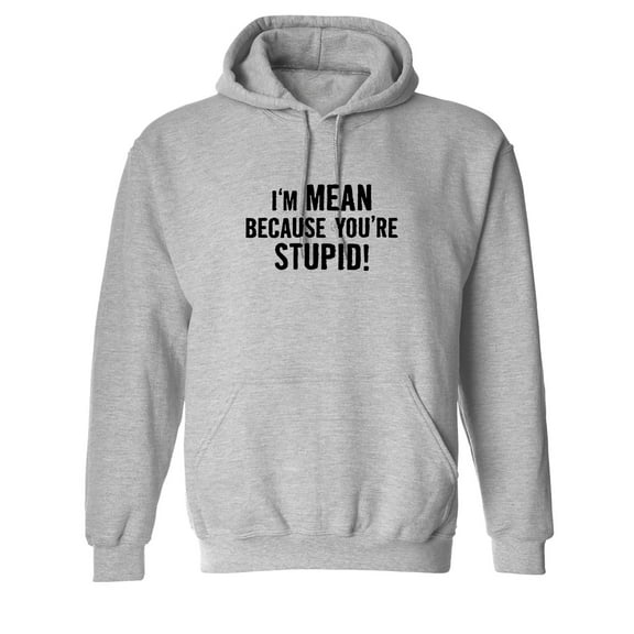I'm Mean Because You're Stupid Sarcastic Novelty Gift Idea Adult Humor Funny Men's Hoodies