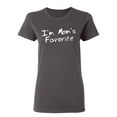 thumbnail image 1 of I'm Mom's Favorite Sarcastic Novelty Gift Idea Adult Humor Funny Women's Casual Tees, 1 of 3