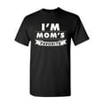 thumbnail image 1 of I'm Mom's Favorite Son Christmas Gift Funny Humor DT Adult T-Shirt Tee, 1 of 2