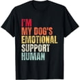 thumbnail image 1 of I'm My dog's Emotional Support-Human T-ShirtMen's and women's gift, black and white T-shirt, size: Extra large S-4XL, 1 of 4