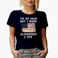 thumbnail image 1 of I'm No Hero but I Work Alongside a Few, Dispatcher, Navy Blue T-Shirt, Small, 1 of 5